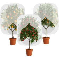 3-Pack Fruit Tree Netting 2.62 x 3.28 ft with Zipper and Drawstring