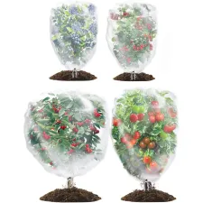 4-Pack Bird Netting Pest Barrier with Drawstring, 4.9ft x 3.3ft / 3.3ft x 2.7ft