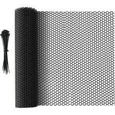 Plastic Fencing Net 40 cm x 3 m, Black, 20 Fixed Straps