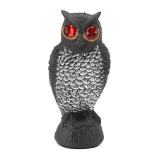 Owl Bird Deterrent Garden Plastic Red-Eyes Owl, Wear-Resistant