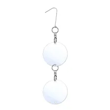8 PCS Reflector Mirror Bird Scare Device, Round Hanging