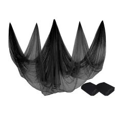 Mosquito Garden Mesh Netting 2.4 x 6 m, Black, for Fly, Bird & Plant Protection