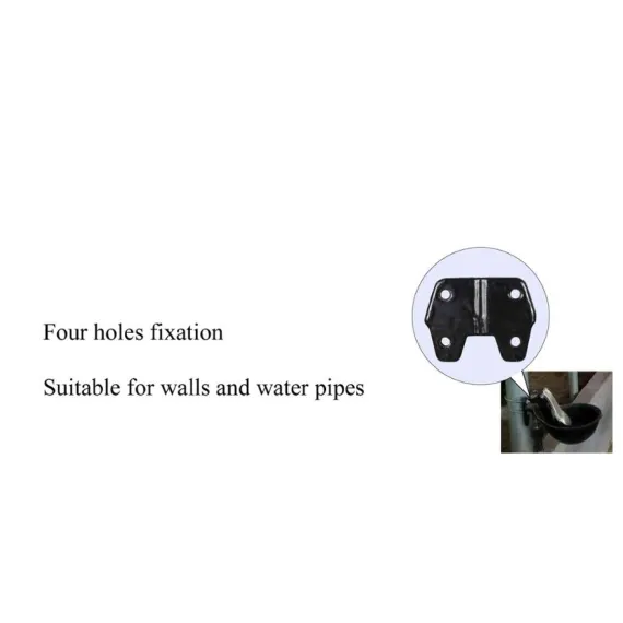 21.5cm Cattle Drinking Bowl - Iron Cast Mounted Automatic Water Cow Horse Trough image: 6