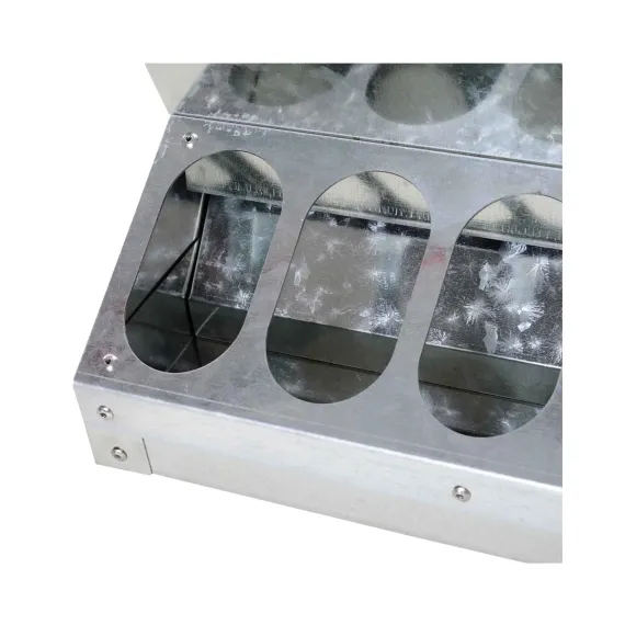 10kg Automatic Chook Chicken Feeder Poultry Auto Trough Galvanised Metal Feeders image: 2