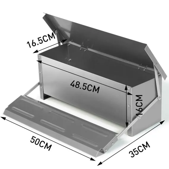 10KG 12.5L Garden Farm Automatic Food Storage Box Stand Chicken Feeder Poultry image: 2