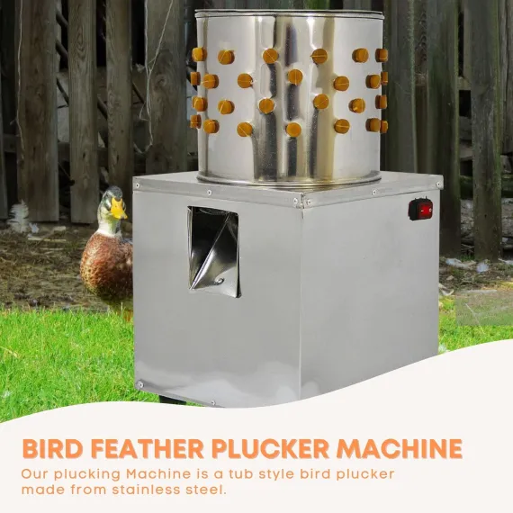 30cm Bird Feather Plucker Machine - Electric Automatic Quail Pigeon Defeathering image: 1