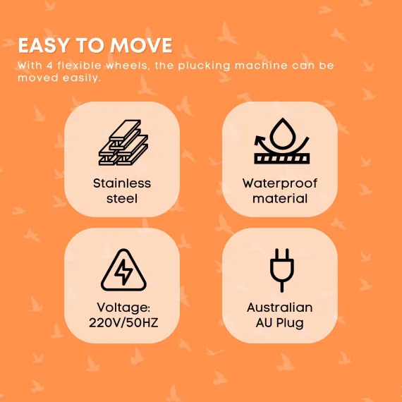 30cm Bird Feather Plucker Machine - Electric Automatic Quail Pigeon Defeathering image: 4