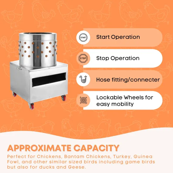 Free Shipping 50cm Chicken Feather Plucker Machine Electric Automatic Poultry image: 2