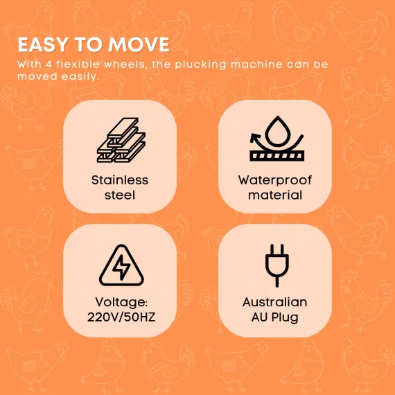 Free Shipping 50cm Chicken Feather Plucker Machine Electric Automatic Poultry image: 5