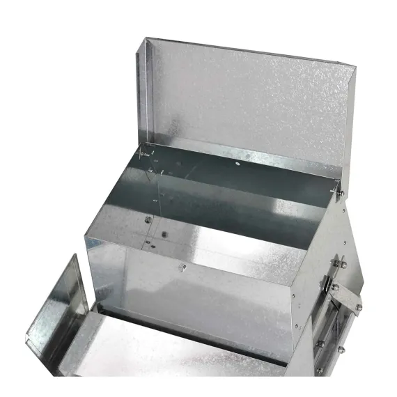 9kg Automatic Chook Chicken Feeder Poultry Auto Treadle Aluminium Metal Feeders image: 2