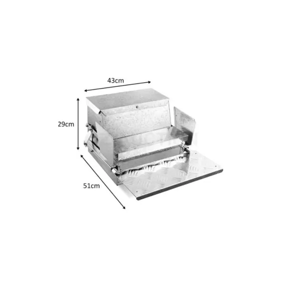 9kg Automatic Chook Chicken Feeder Poultry Auto Treadle Aluminium Metal Feeders image: 5