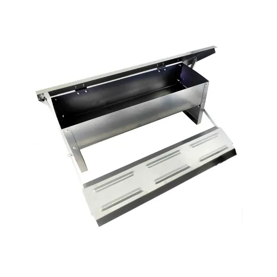 6.5L Automatic Chook Chicken Feeder Poultry Auto Treadle Galvanised Metal Coop image: 1