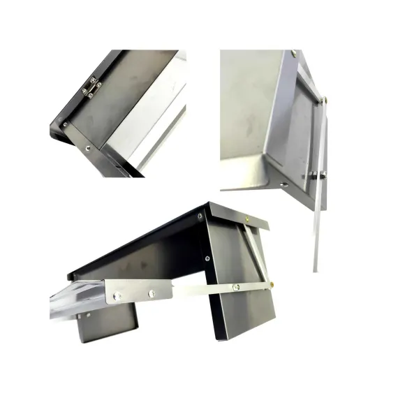 6.5L Automatic Chook Chicken Feeder Poultry Auto Treadle Galvanised Metal Coop image: 2