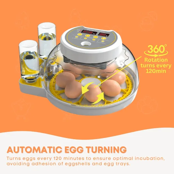 Automatic 8 / 18 Egg Incubator - Electrical Turning Chicken Quail Duck Hatching image: 3