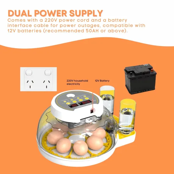 Automatic 8 / 18 Egg Incubator - Electrical Turning Chicken Quail Duck Hatching image: 7