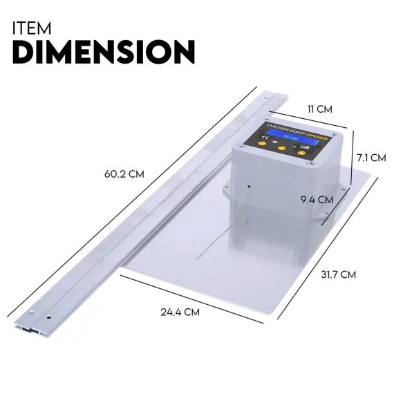 Chicken Coop Door with Digital LCD Screen to manage Timer and Sensor image: 5