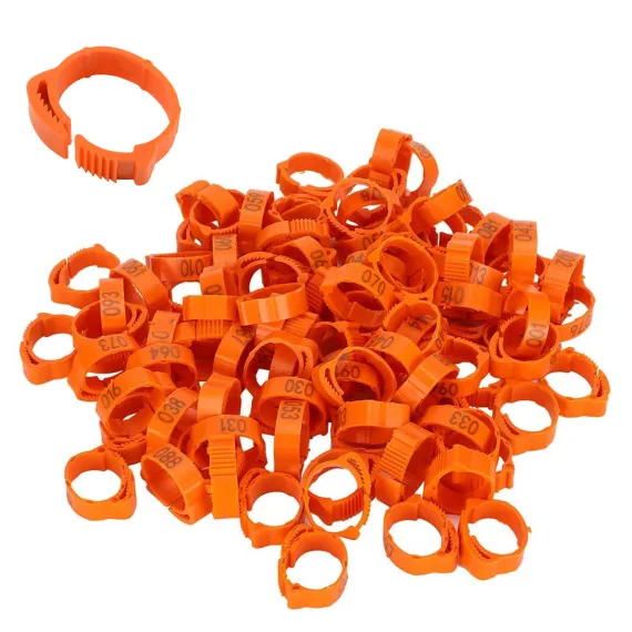 Chicken Duck Goose Leg Rings 100pcs Numbered Ankle Bands Bird ID Tags Farm Use - Green image: 7