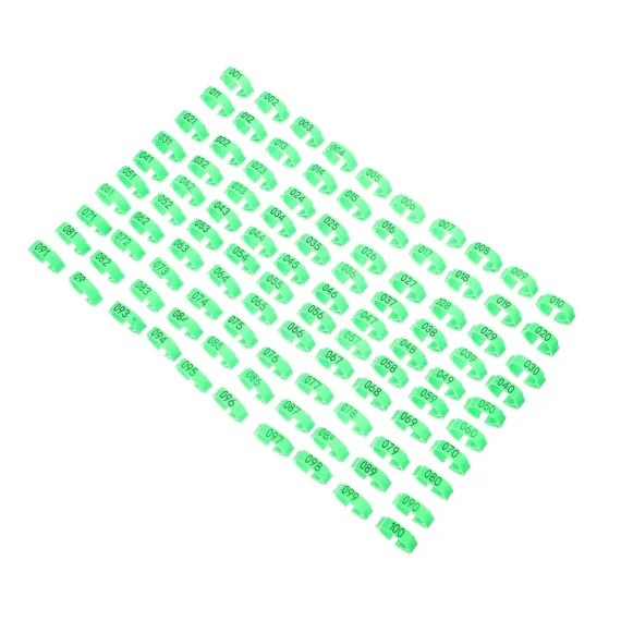 Chicken Duck Goose Leg Rings 100pcs Numbered Ankle Bands Bird ID Tags Farm Use - Green image: 8