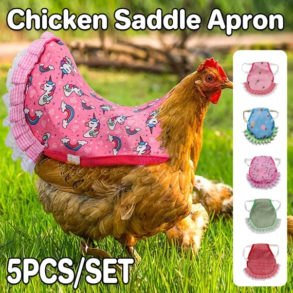 5pcs Pet Feather Protector Hen Apron Poultry Protection Apron for Chickens Birds