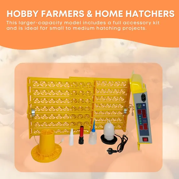 Rooster Farms Electric 112 Egg Incubator + Accessories for Chicken Quail Duck image: 2