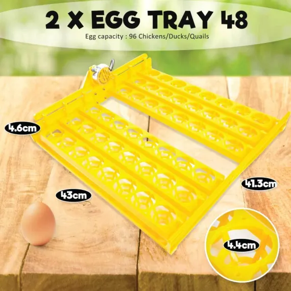 Rooster Farms Electric 96 Egg Incubator + Accessories for Chicken Quail Duck image: 7