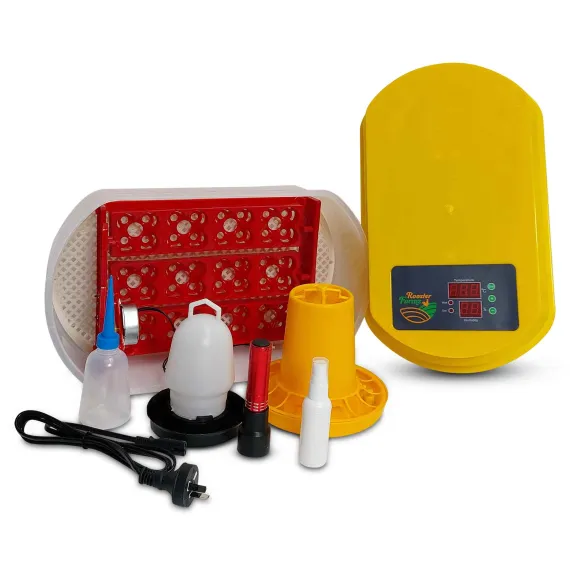 Rooster Farms Electric 12 Egg Incubator + Accessories Hatching Eggs Chicken Duck image: 1
