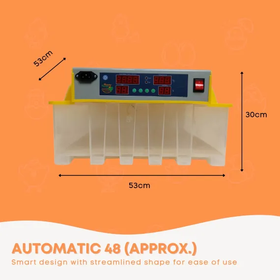 Rooster Farms Electric 48 Egg Incubator + Accessories for Chicken Quail Duck image: 3