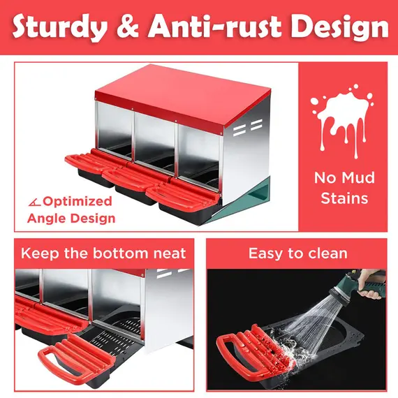 VaKa Chicken Hen Coop Hutch 3 Hole Inside Outside Roll Away Lay Egg Nesting Box image: 4