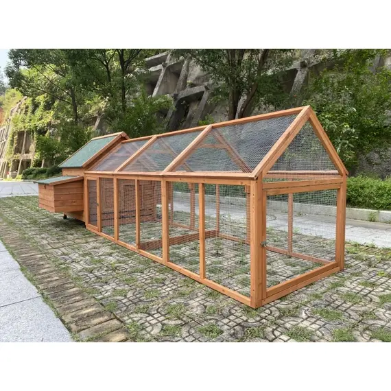 YES4PETS 350 CM XXL Chicken Coop Rabbit Hutch Ferret Cage Hen Chook Cat Kitten House With Run image: 1