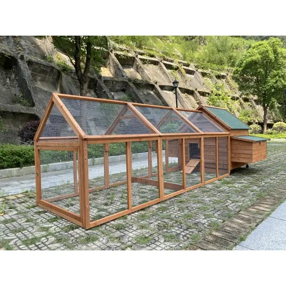 YES4PETS 350 CM XXL Chicken Coop Rabbit Hutch Ferret Cage Hen Chook Cat Kitten House With Run image: 3