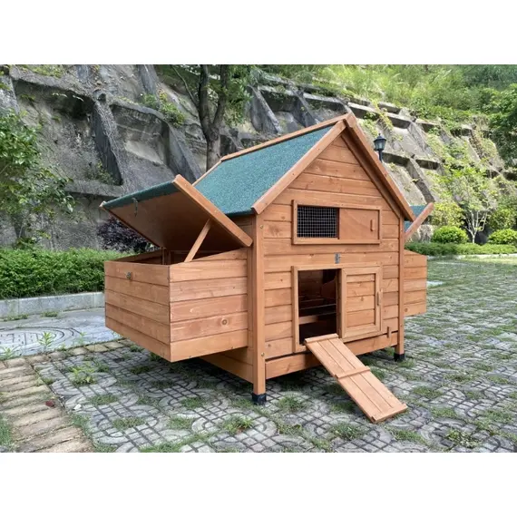 YES4PETS 350 CM XXL Chicken Coop Rabbit Hutch Ferret Cage Hen Chook Cat Kitten House With Run image: 4