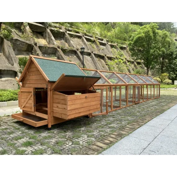 YES4PETS 6 M XXXL Chicken Coop Rabbit Hutch Ferret Cage Hen Chook Cat Kitten House With Run image: 2