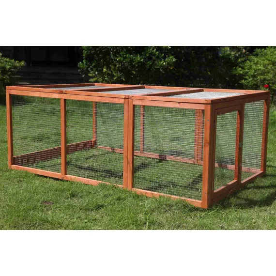 YES4PETS Large Chicken Coop Run Guinea Pig Cage Villa Extension Rabbit Hutch House Pen image: 2