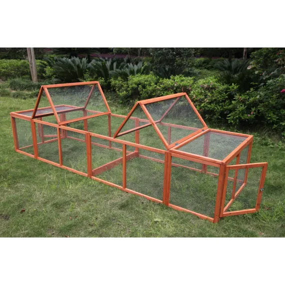 YES4PETS 290 cm XL Chicken Coop Run Guinea Pig Cage Villa Extension Rabbit Hutch Cat Kitten House Pen image: 1