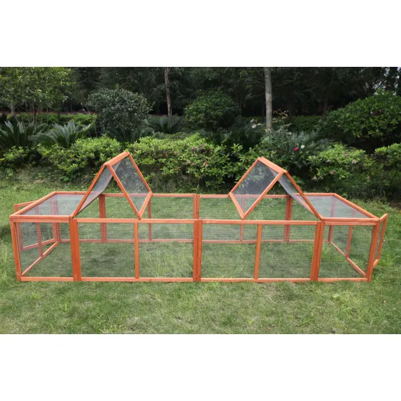 YES4PETS 290 cm XL Chicken Coop Run Guinea Pig Cage Villa Extension Rabbit Hutch Cat Kitten House Pen image: 2