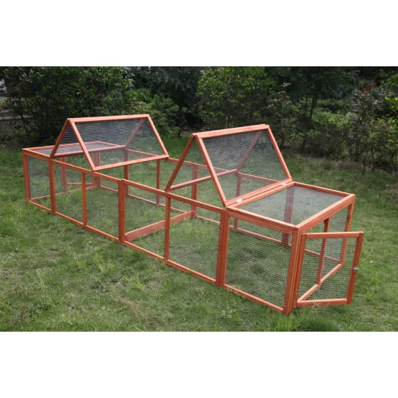 YES4PETS 290 cm XL Chicken Coop Run Guinea Pig Cage Villa Extension Rabbit Hutch Cat Kitten House Pen image: 3