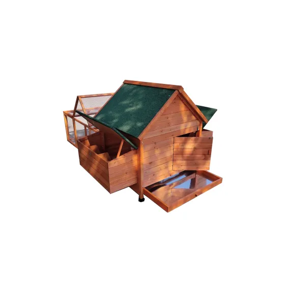 YES4PETS XL Chicken Coop Rabbit Hutch Ferret Cage Hen Chook Cat Kitten House With Run image: 3
