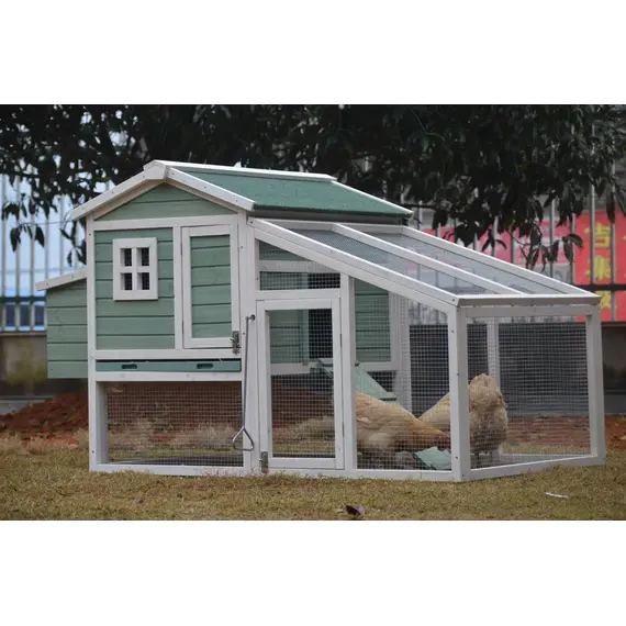 YES4PETS Green Large Chicken Coop Rabbit Hutch Ferret Guinea Pig Cage Hen Chook Cat Kitten House