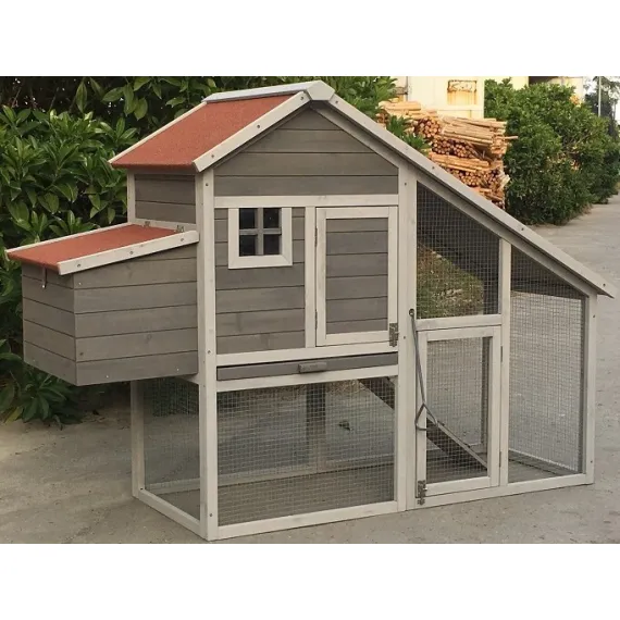 YES4PETS Grey Large Chicken Coop Rabbit Hutch Ferret Guinea Pig Cage Hen Chook Cat Kitten House image: 5