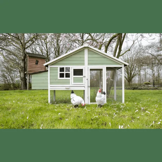 YES4PETS Green Large Chicken Coop Rabbit Hutch Ferret Cat Cage Hen Chook Cat Kitten House image: 2