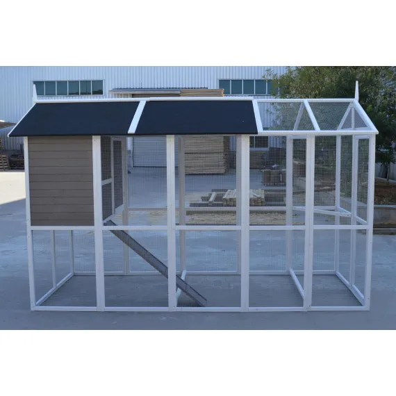 YES4PETS Grey XXL Chicken Coop Rabbit Guinea Pig Hutch Ferret Hen Cat Bird House image: 2