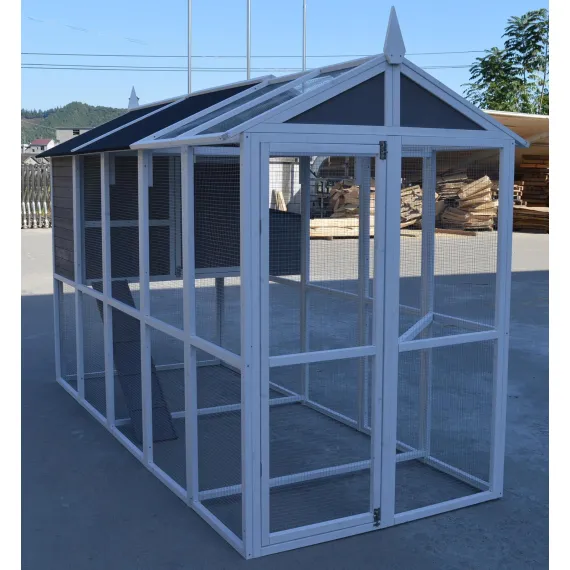 YES4PETS Grey XXL Chicken Coop Rabbit Guinea Pig Hutch Ferret Hen Cat Bird House image: 3