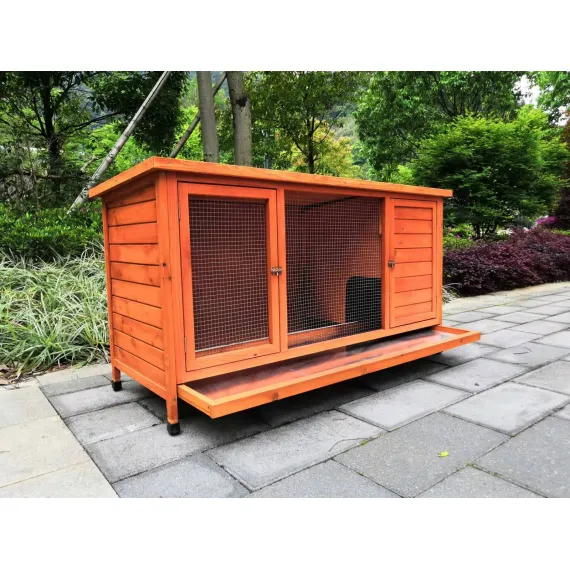 YES4PETS XXL Rabbit Hutch Guinea Pig Cage , Ferret cage Chicken Coop W Pull Out Tray 150x60x75 cm image: 4