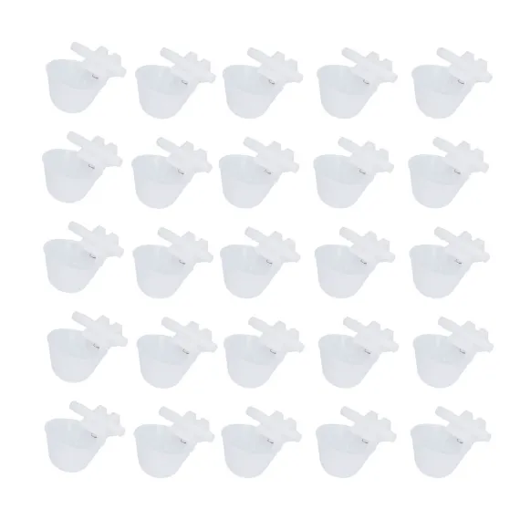 25PCS Chicken Water Bowl Hanging Drinking Bowl Automatic Poultry Drinking Cup Farming Supplies