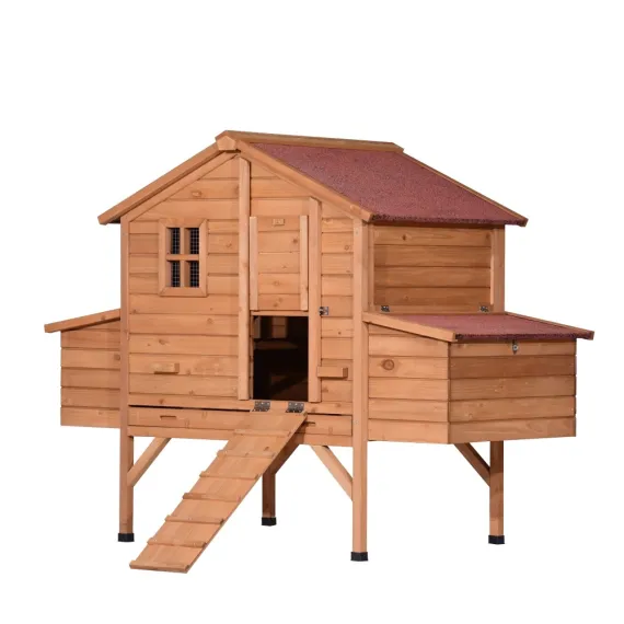 YES4PETS XXL Chicken Coop, Rabbit Hutch Cage and Hen House with Extra Nesting Box