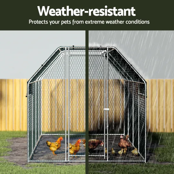 i.Pet Large Chicken Coop Walk-In Hen House 2m x 8m x 2m