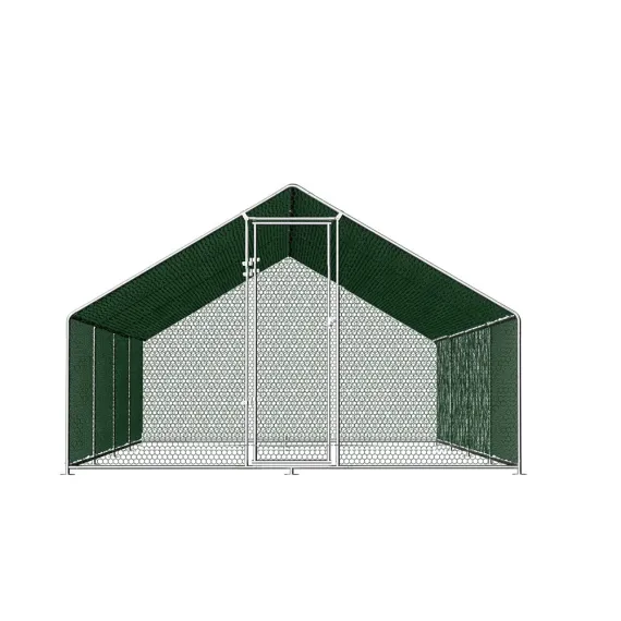 i.Pet Chicken Coop Cage 3 x 8 x 2m Galvanised Steel