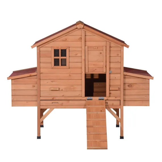 YES4PETS XXL Chicken Coop, Rabbit Hutch Cage and Hen House with Extra Nesting Box