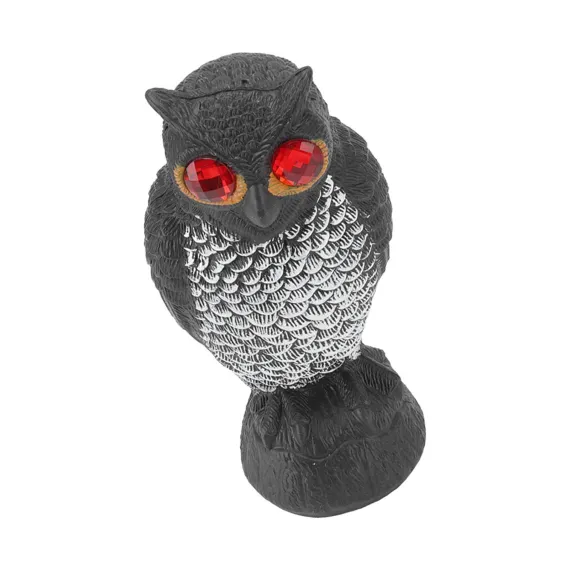 Owl Bird Deterrent Garden Plastic Red-Eyes Owl, Wear-Resistant