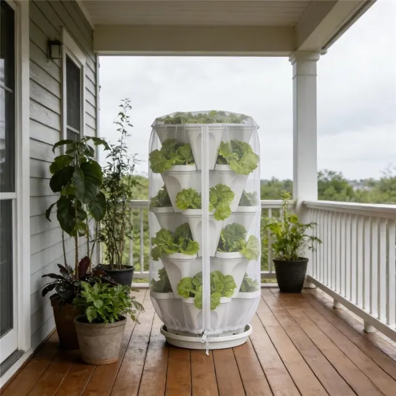 2-Pack Bird Netting Plant Covers, 39 x 20in, Zipper & Drawstring, White